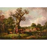 William Mitchell Maryport, oil on canvas "Rural Lovers", 64 cm x 92 cm, framed,