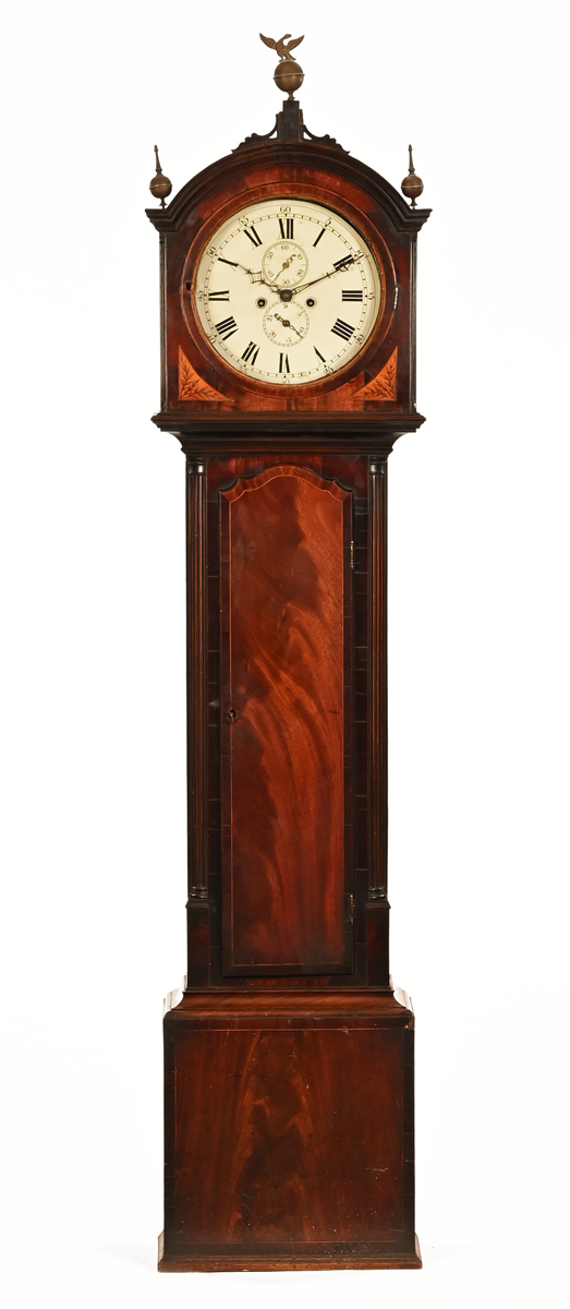 An early 19th century Scottish inlaid mahogany cased longcase clock,