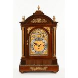 An Edwardian triple fusee bracket clock by Webber Liverpool, the case with applied metal mounts,