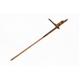 A 19th century mahogany and brass pony measuring device, bearing plaque Joseph Bowerbank Ironmonger,