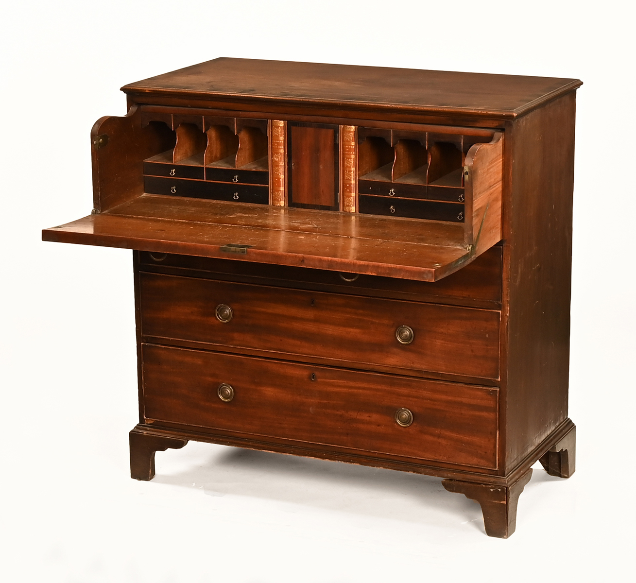 An early 19th century mahogany secretaire chest of drawers, - Image 2 of 2