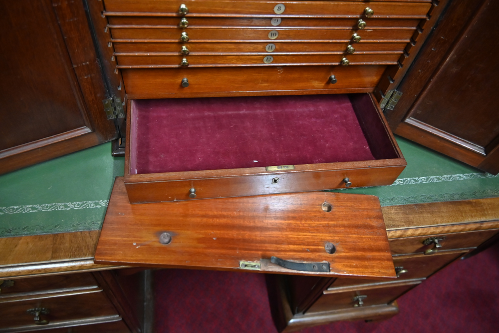 An early 19th century rosewood table top coin cabinet, - Image 5 of 9