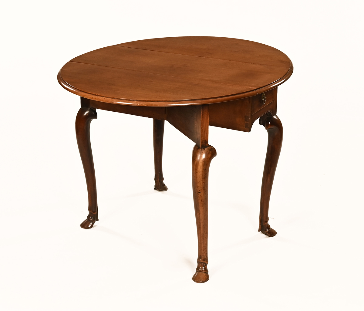 A Georgian mahogany (possibly Irish) twin drop flap dining table, - Image 2 of 2