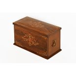 A Victorian rosewood writing slope and combined stationery box,