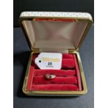 9 ct gold stone set ring, size N,