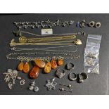 Box of costume jewellery,