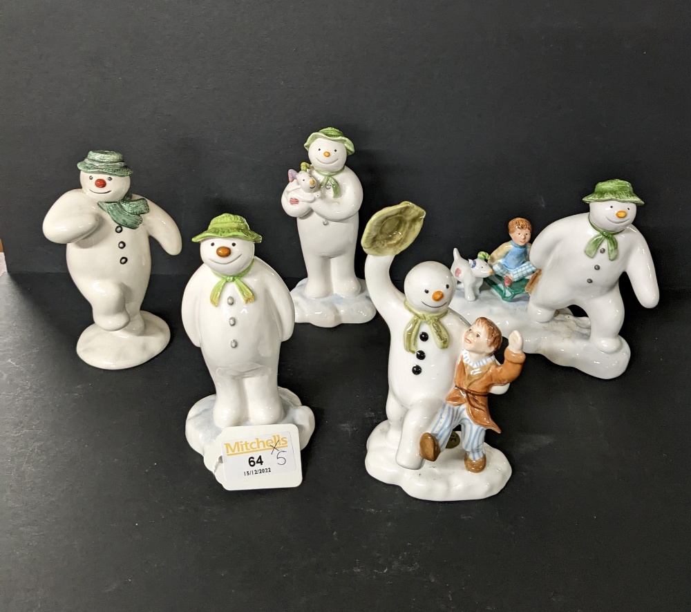 Five Royal Doulton and Beswick The Snowman Gift Collection figural ornaments