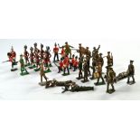 Toy Soldiers comprising various painted metal figures to include some older issues, as shown.