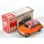 Mini Collection comprising Tomy, Made in Japan N0. 88 Mini Cooper. Orange with chrome trim, Union
