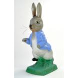 A large and Vintage Peter Rabbit Shop Display Mascot - Frederick Warne and Co. Some crazing but