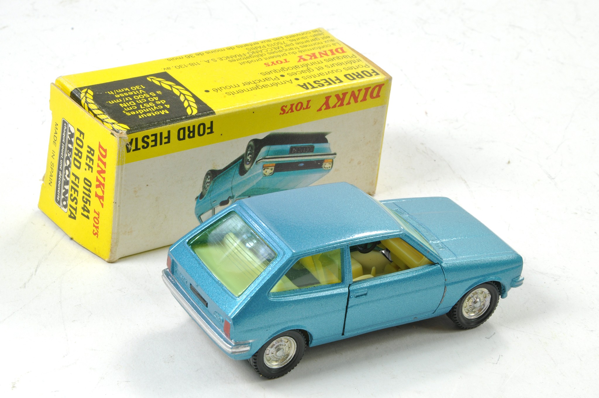 Dinky No. 011541 Ford Fiesta. Made in Spain. Metallic blue with white interior. Generally Excellent, - Image 2 of 2