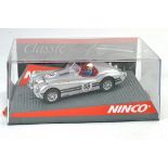 Slot car interest comprising Ninco No. 50465 Jaguar XK 120 Silver. Appears excellent in Original