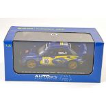 Slot car interest comprising Auto art No. 13002 Subaru Impreza WRC 2002. Appears excellent in