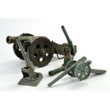Group of Field and AA Guns by various makers including Britains, Astra etc.