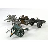 Group of various artillery weaponry. Field Guns etc from various makers.