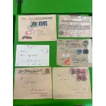 Stamps, a collection of interesting German postal marks and stamps with envelopes etc dating 19th/
