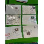 Stamps, a collection of interesting German postal marks , post cards and stamps inc envelopes etc