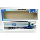 Tekno 1/50 Model Truck issue comprising Leyland DAF Box Trailer in the livery of BVB. Appears