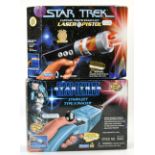 Playmates Star Trek duo comprising Starfleet Type II Phaser and Laser Pistol. Both appear unused,