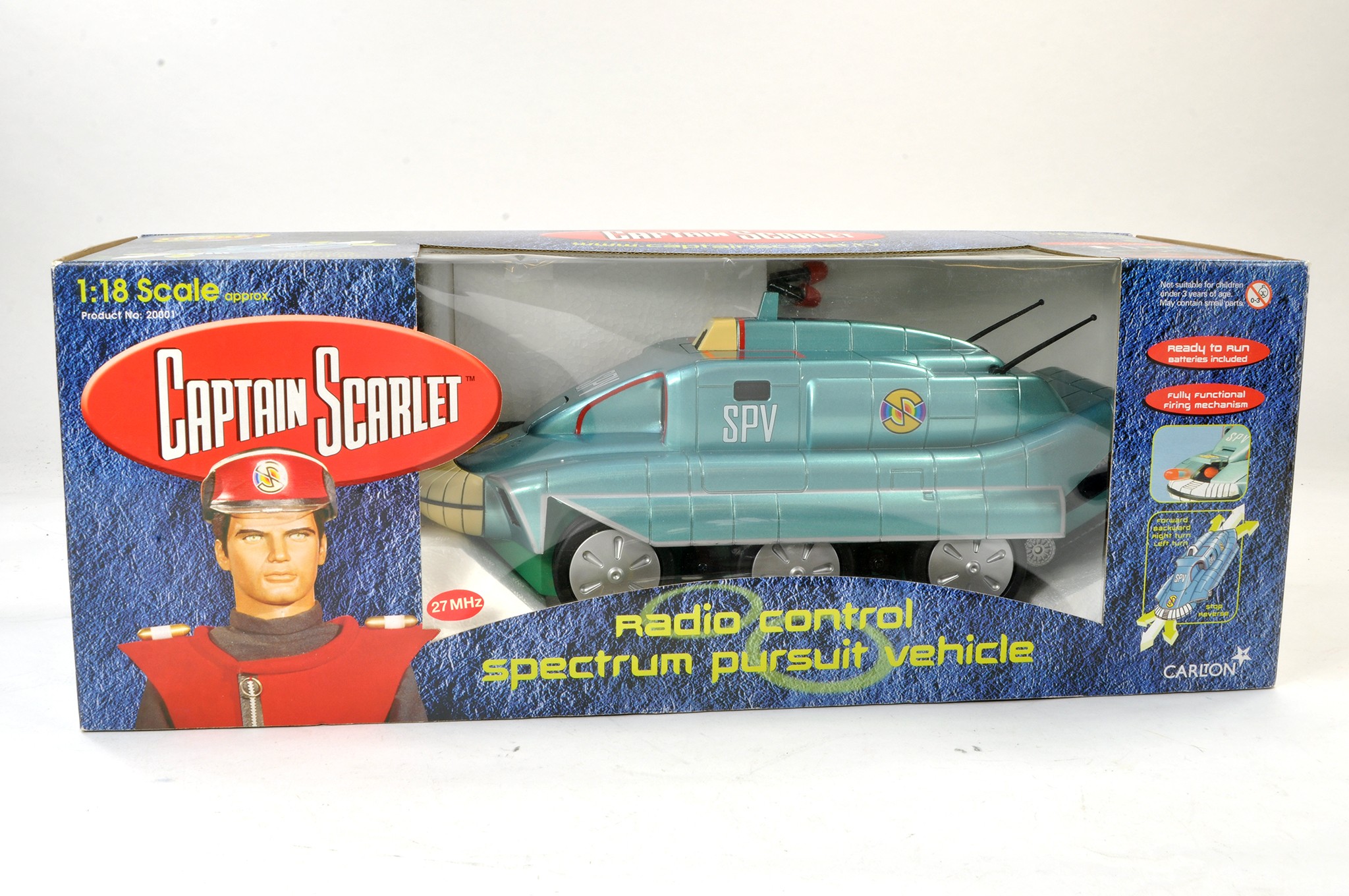 Impact 1/18 Radio Control Captain Scarlet SPV. Excellent, unused and not removed from box.