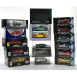 Assorted boxed diecast comprising sixteen examples from various makers including Hot Wheels, Shell