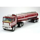 Nylint Corp Large Scale Metal GMC Fuel Tanker. Crimson with chrome trim. Generally very good, some