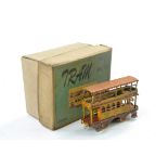 Old Vintage Tin Miniature Tram with box.