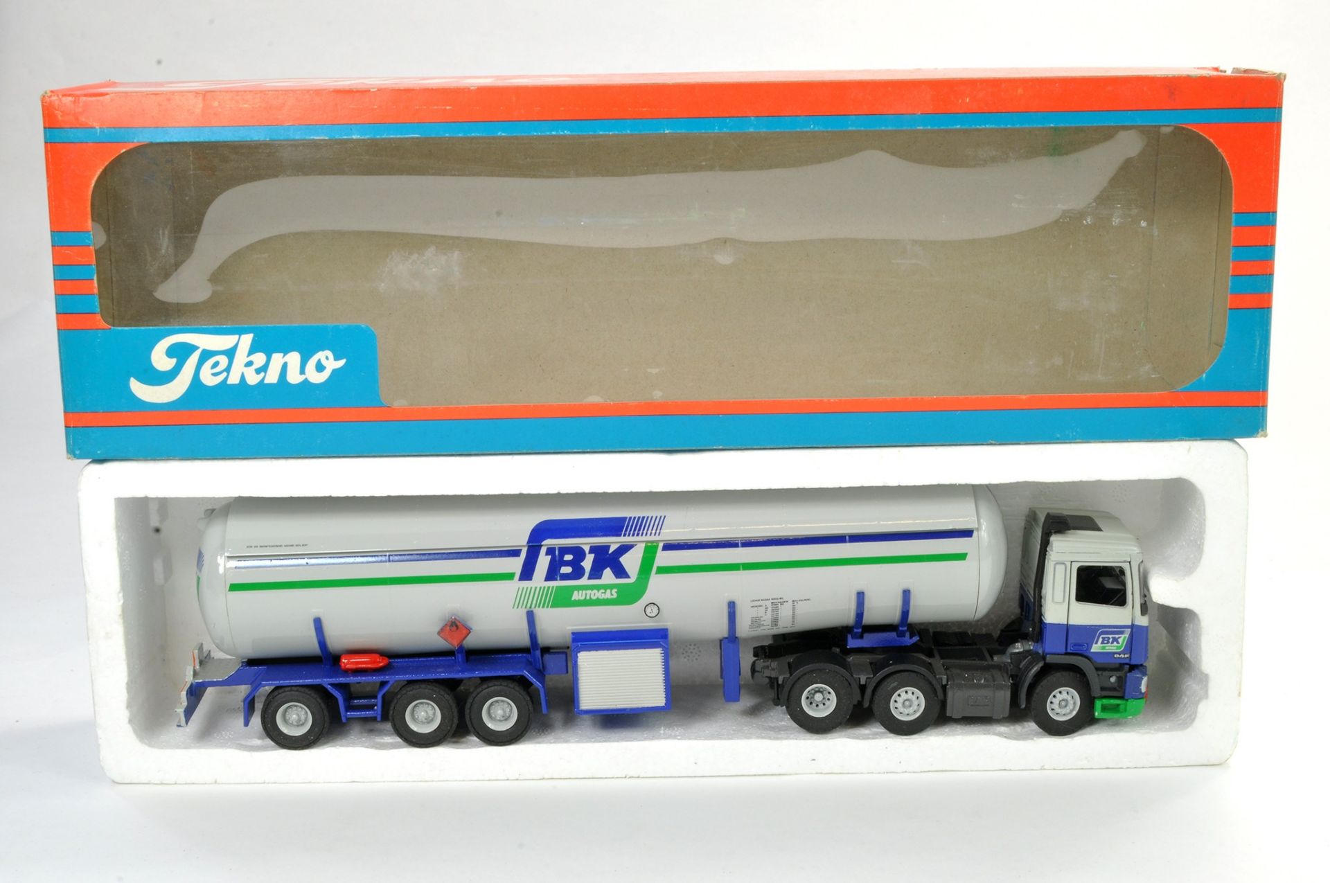 Tekno 1/50 Model Truck issue comprising Leyland DAF Tanker in the livery of BK Autogas. Appears