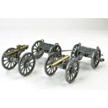 Duo of well presented larger scale 19th century Field Guns with Lumbers.