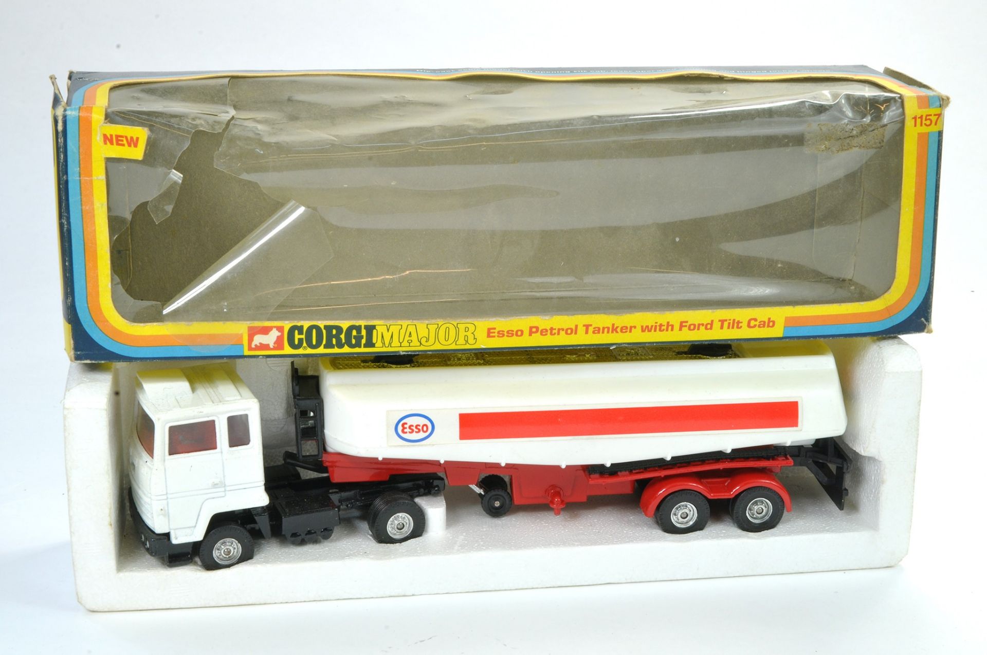 Corgi No. 1157 Ford Esso Petrol Tanker. Generally very good to excellent in fair to good box.