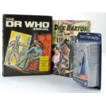 Dr Who early issue annual plus Dick Barton and Character Thirteenth Doctor figure.