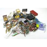 A large collection of costume jewelry, comprising many attractive items. Watches, Necklaces, Pin