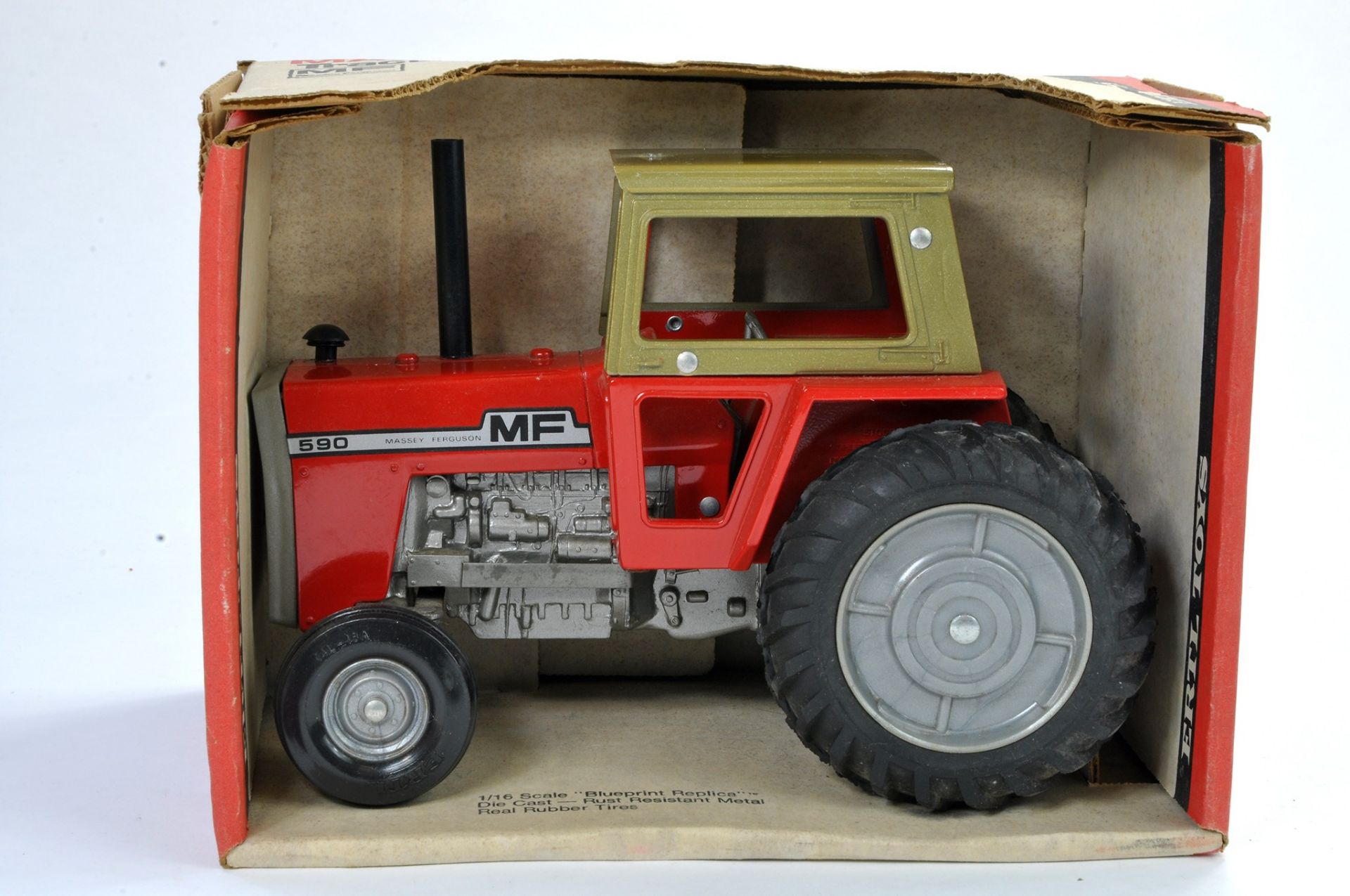 Ertl 1/16 Farm Model issue comprising Massey Ferguson 590 Tractor. Generally very good albeit air