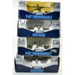 Franklin Mint Diecast Model Aircraft comprising Four issues as shown, Spitfire and P47. Appear