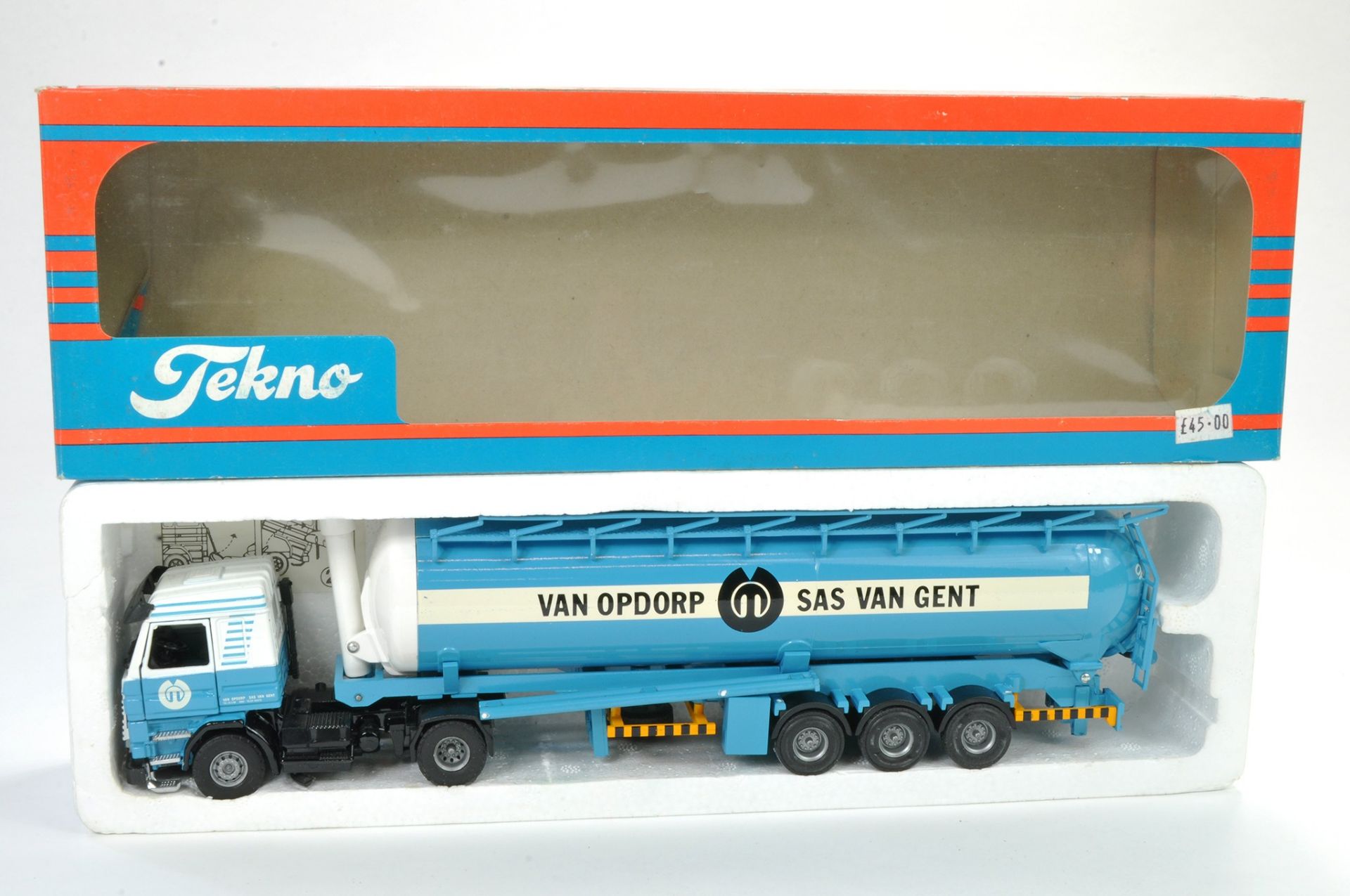 Tekno 1/50 Model Truck issue comprising Volvo Tanker in the livery of Van Opdorp. Appears