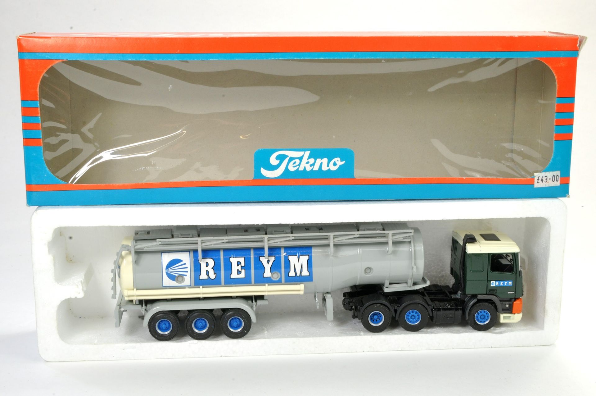 Tekno 1/50 Model Truck issue comprising Leyland DAF Tanker in the livery of REYM. Appears