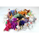 A group of TY Beanie Baby issues, mostly early series, some becoming harder to find. With tags.