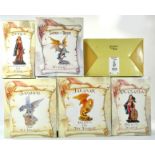 Leonardo, Legends and Dreams, Five Boxed Resin Dragon / Fantasy Figurines in boxes. Plus Legends and