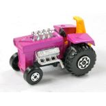 Matchbox Superfast No. 25b Mod Tractor. Purple with 4 spoke front wheels. Excellent.