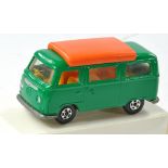 Matchbox Superfast No. 23a Volkswagen Transporter Camper Van. Interesting concept in green with