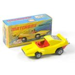 Matchbox Superfast No. 58b Woosh N Push. Yellow with red interior, unpainted Base, No. 2 Label.