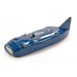 Dinky No. 23M Thunderbolt Racing Car. Dark blue with silver trim. Good with some notable marks but
