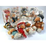 Interesting assortment of First Love 1990's Womble Plush Toys, some with original packaging as