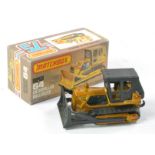 Matchbox Superfast No. 64d Caterpillar Tractor. Gold and Black. Preproduction. Made in China.