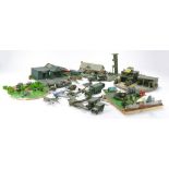 Model Aircraft comprising various diorama themed layout boards with various vehicles, some