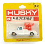 Husky No. 12 Ford Tower Wagon. White and Red. Excellent on unopened card with bubble having no