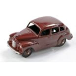 Dinky No. 40d Austin Devon. Maroon body and ridged hubs. Generally very good, a few marks.