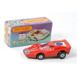 Matchbox Superfast No. 35b Fandango. Red body with racing number 35 decal, harder to find purple