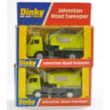 Dinky No. 449 Johnston Road Sweeper duo. Both excellent in very good boxes.