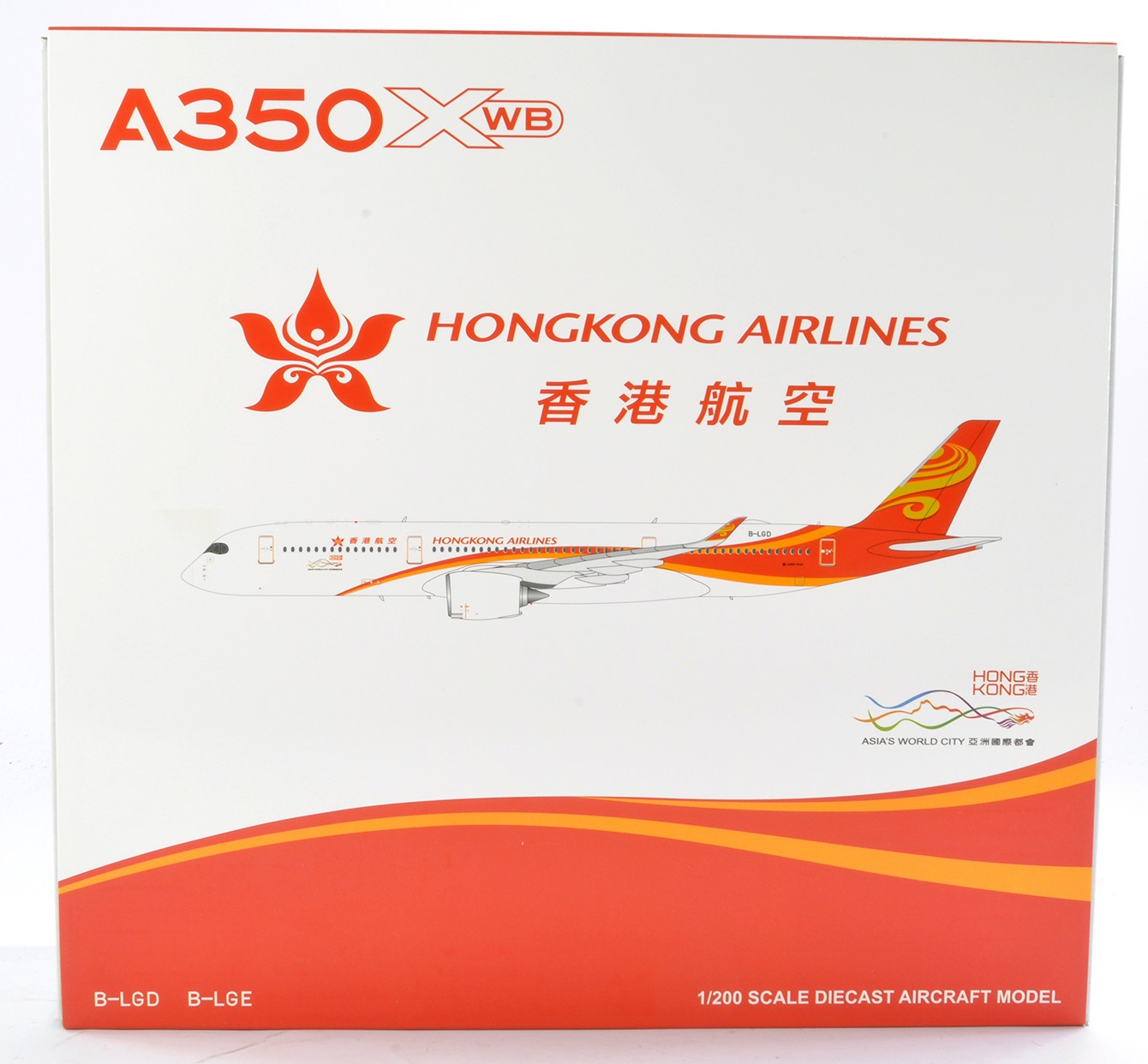 Model Aircraft comprising 1/200 JC Wings JCLH2151 Airbus A350-900 Hong Kong Airlines. Excellent,